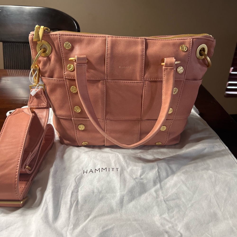 Hammitt Daniel Medium sorbet pink weave NEW - Picture 3 of 7